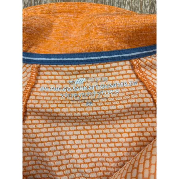 Vineyard Vines Quarter Zip Sankaty Orange Size M - Picture 2 of 6